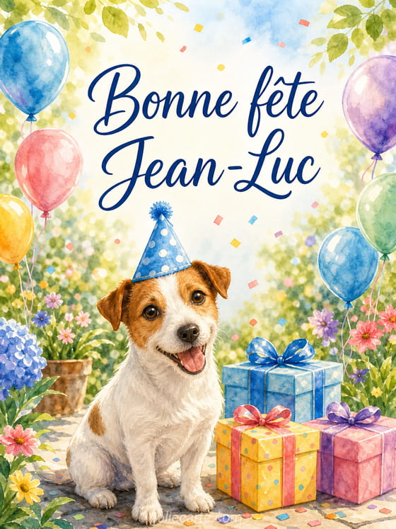 Carte bonne fĂȘte Jean-Luc