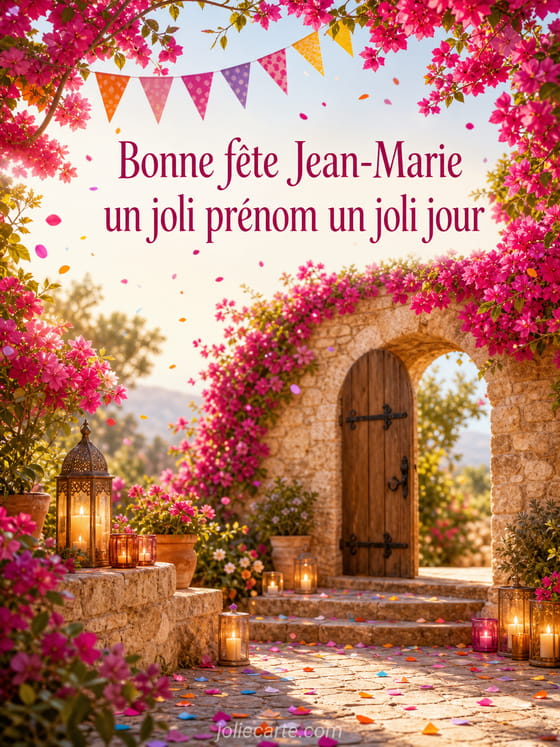 Carte bonne fête Jean-Marie