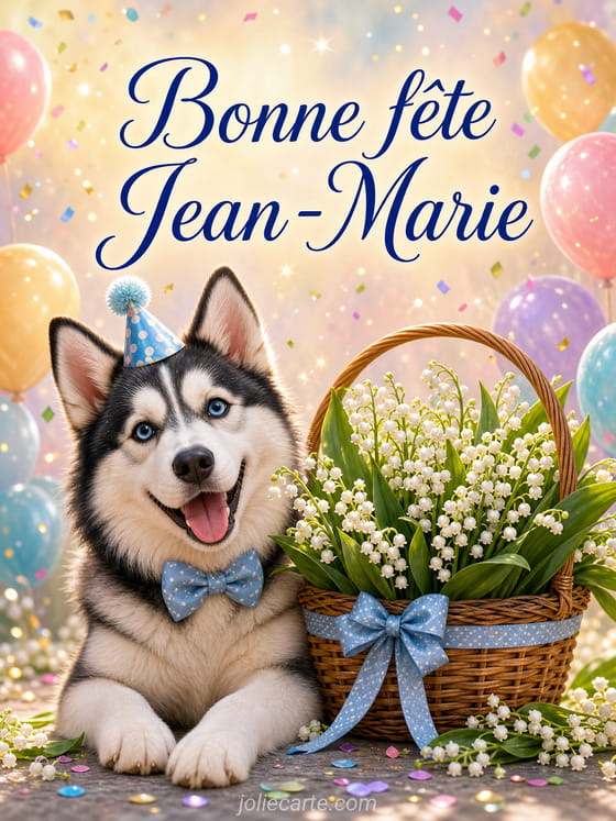 Carte bonne fête Jean-Marie