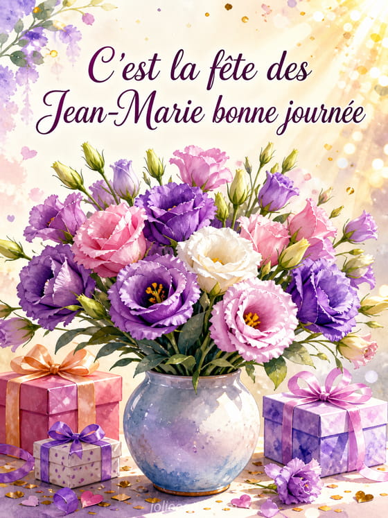 Carte bonne fête Jean-Marie