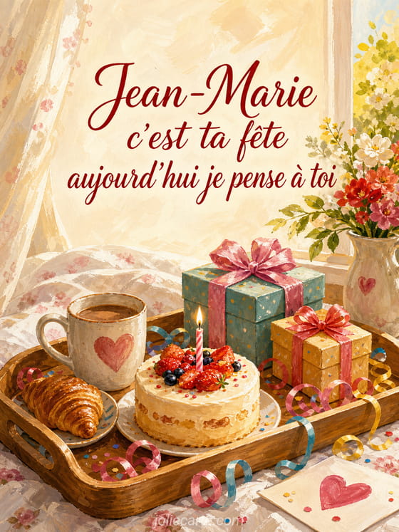 Carte bonne fête Jean-Marie