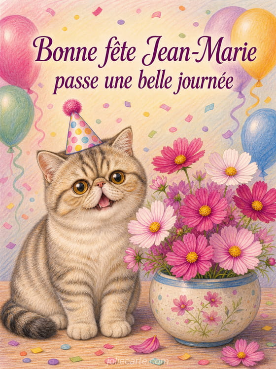 Carte bonne fête Jean-Marie