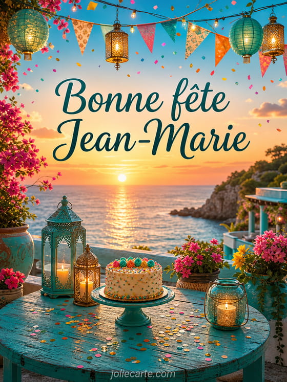 Carte bonne fête Jean-Marie