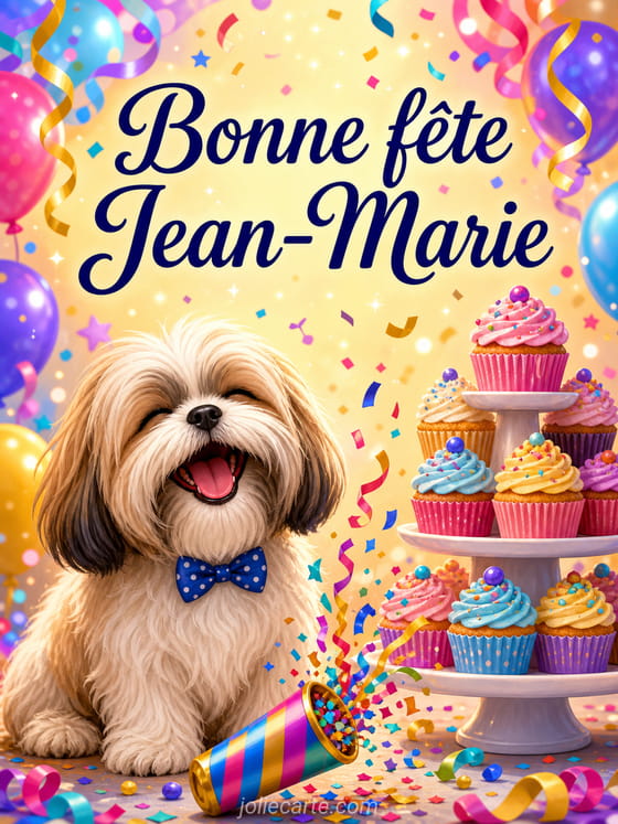 Carte bonne fête Jean-Marie