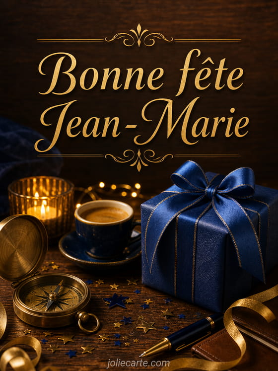 Carte bonne fête Jean-Marie