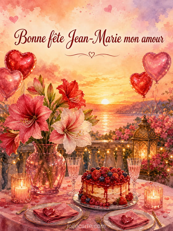 Carte bonne fête Jean-Marie