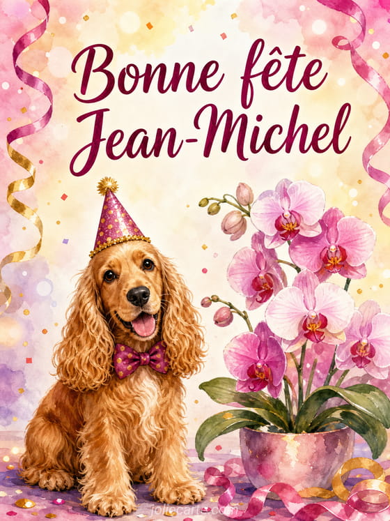 Carte bonne fête Jean-Michel