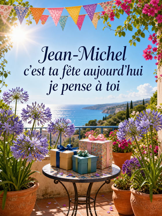 Carte bonne fête Jean-Michel