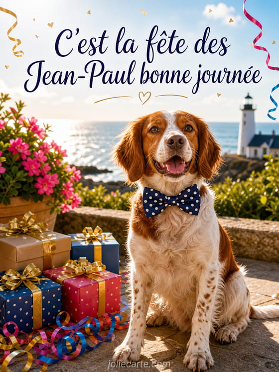 Carte bonne fĂȘte Jean-Paul