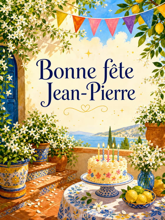 Carte bonne fête Jean-Pierre