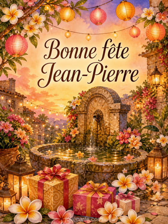 Carte bonne fête Jean-Pierre