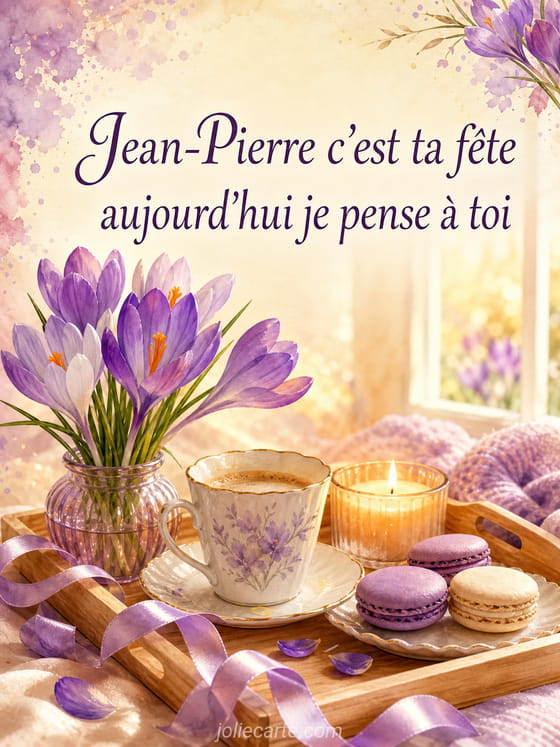 Carte bonne fête Jean-Pierre