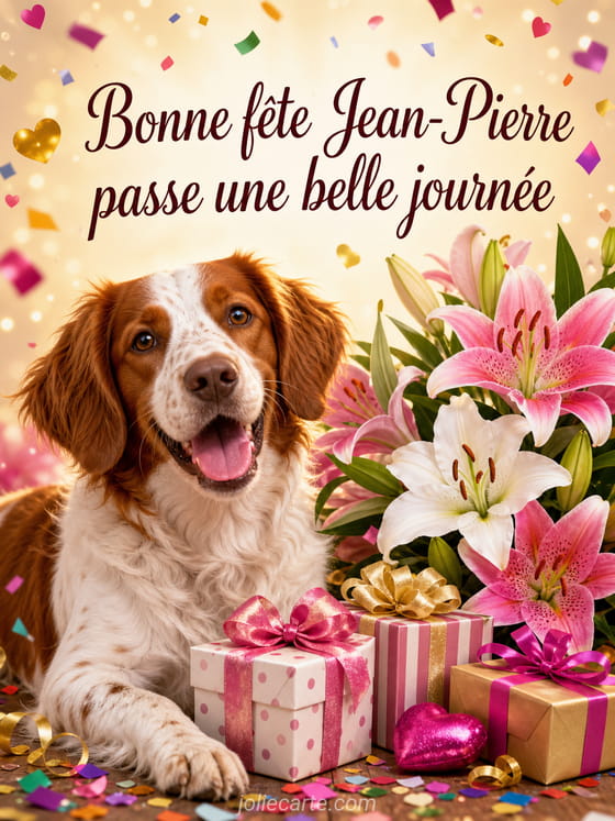 Carte bonne fête Jean-Pierre