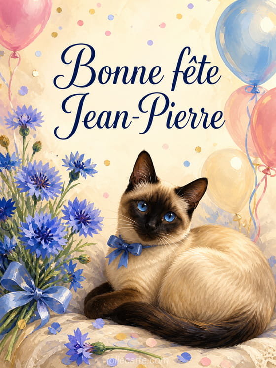 Carte bonne fête Jean-Pierre