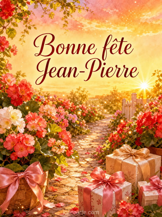 Carte bonne fête Jean-Pierre