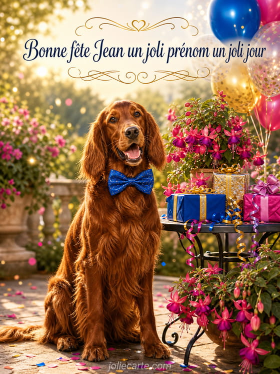 Carte bonne fĂȘte Jean