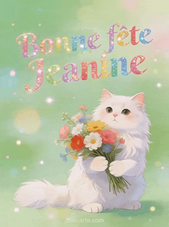 Bonne fête Jeanine - Jeanine gif bonne fete