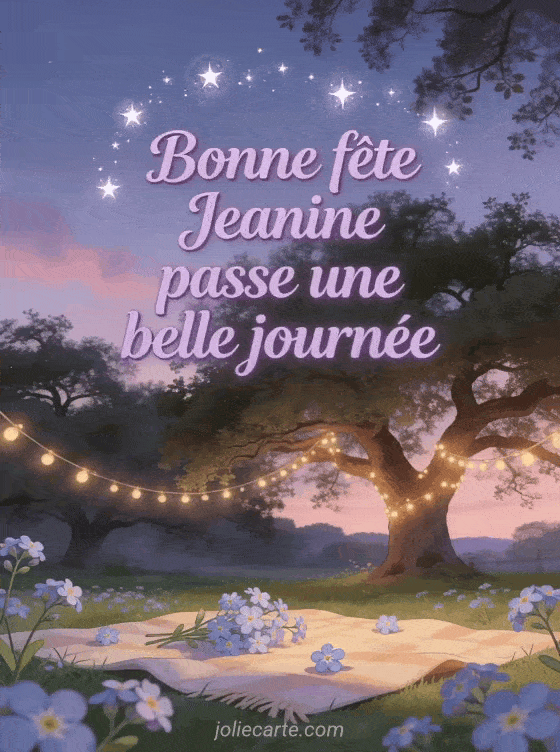 Bonne fête Jeanine - Bonne fete jeanine gif anime