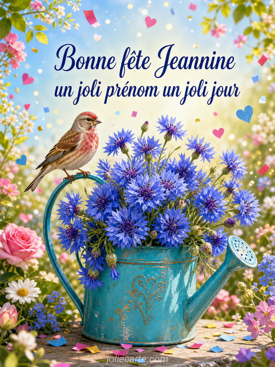 Carte bonne fĂȘte Jeannine