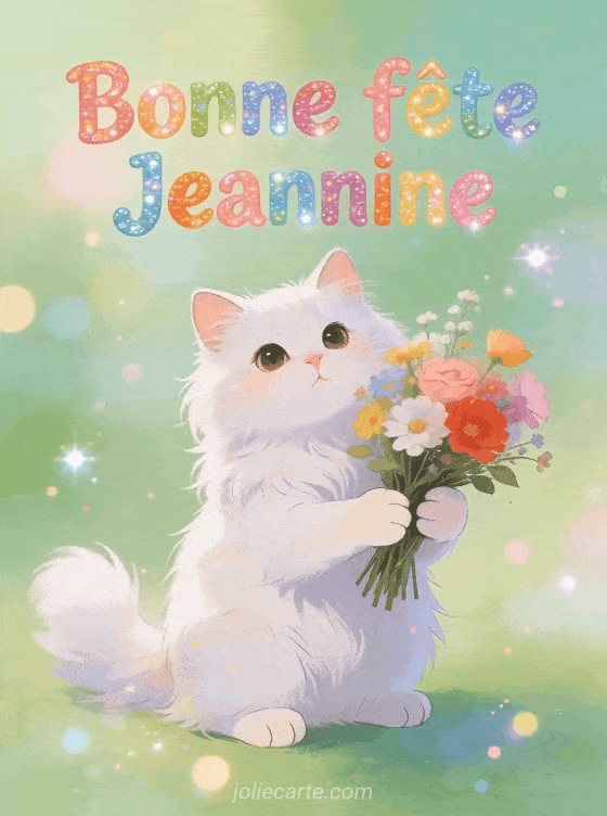 Bonne fête Jeannine - Jeannine gif bonne fete