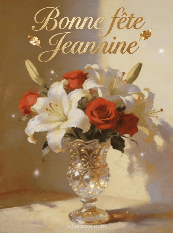 Bonne fête Jeannine - Jolie carte bonne fete jeannine