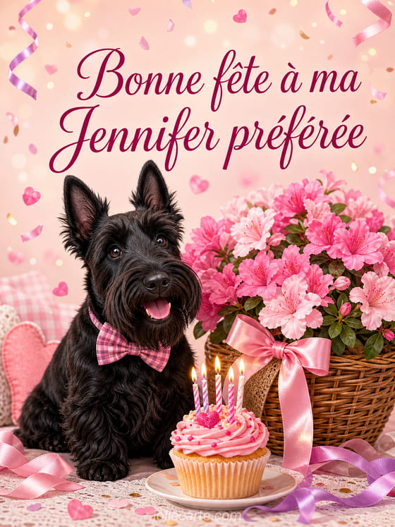 Carte bonne fĂȘte Jennifer