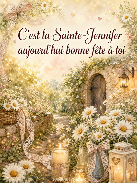 Carte bonne fĂȘte Jennifer