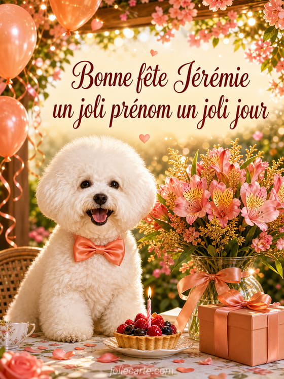 Carte bonne fête Jérémie