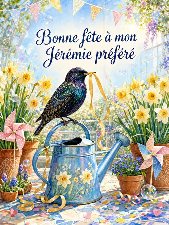 Carte bonne fête Jérémie