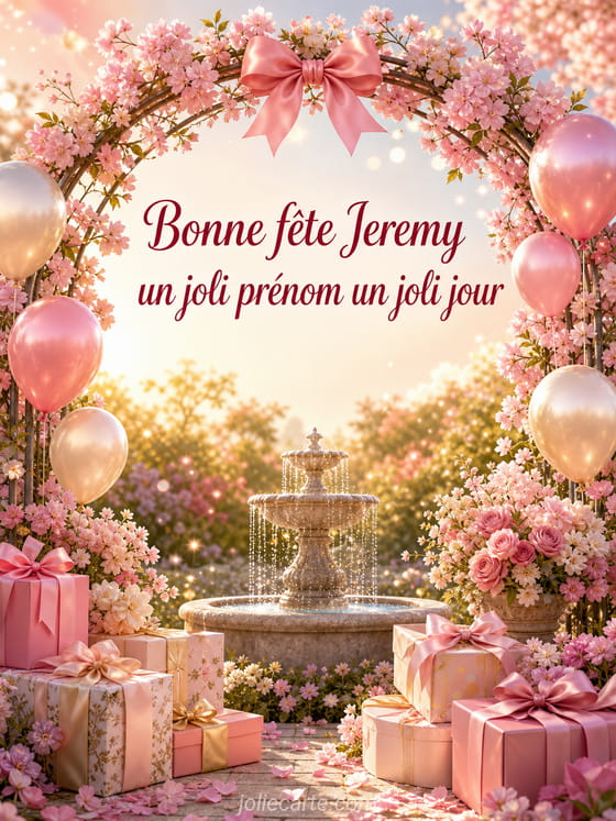Carte bonne fête Jeremy