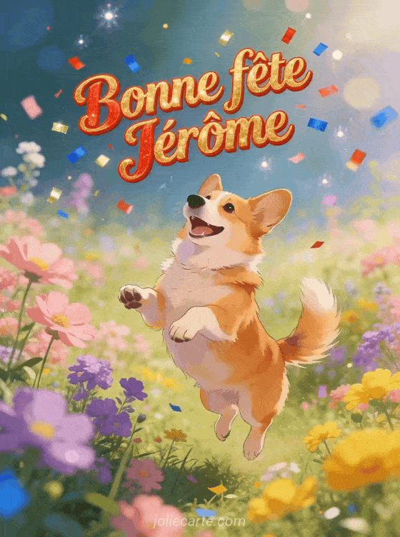 Bonne fête Jerome - Jerome gif bonne fete gratuit