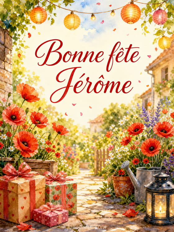 Carte bonne fĂȘte JĂ©rĂŽme