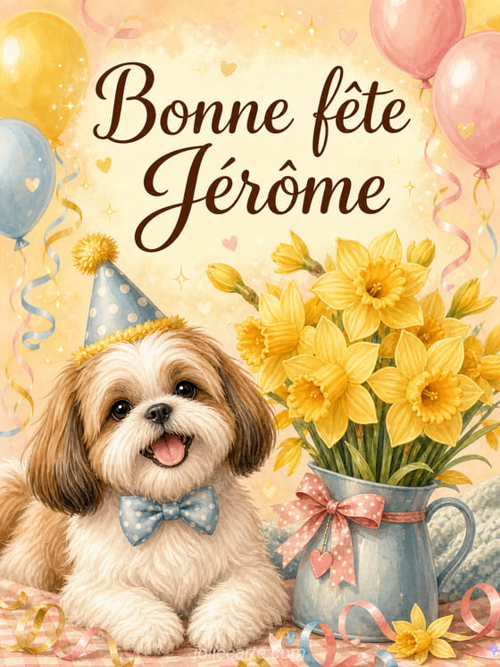 Carte bonne fĂȘte JĂ©rĂŽme
