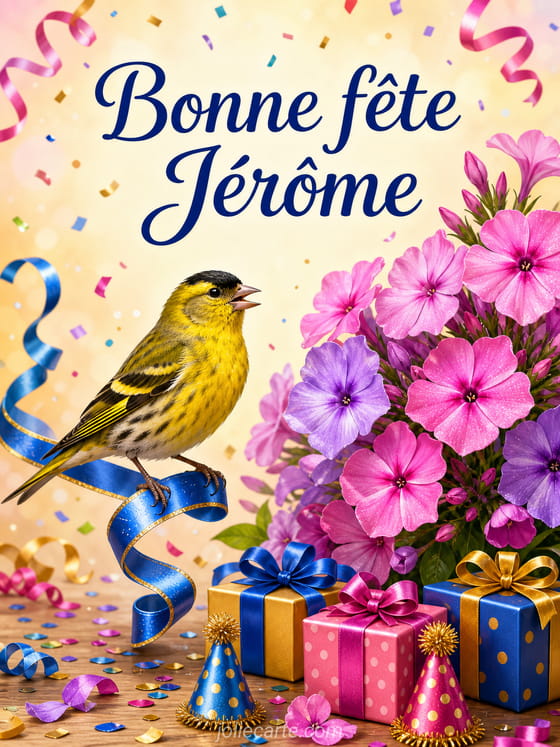 Carte bonne fĂȘte JĂ©rĂŽme
