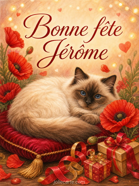 Carte bonne fĂȘte JĂ©rĂŽme