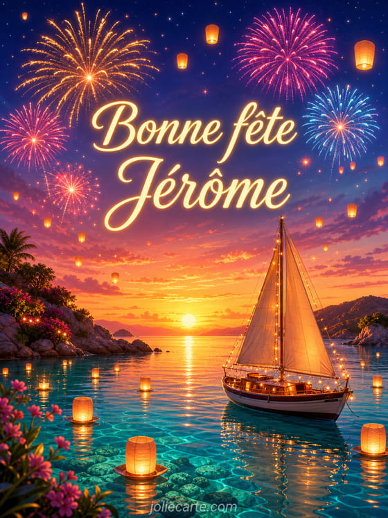 Carte bonne fĂȘte JĂ©rĂŽme