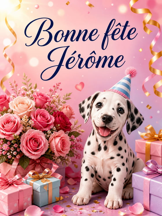 Carte bonne fĂȘte JĂ©rĂŽme