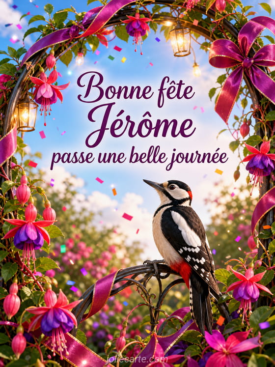 Carte bonne fĂȘte JĂ©rĂŽme