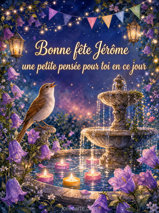 Carte bonne fĂȘte JĂ©rĂŽme