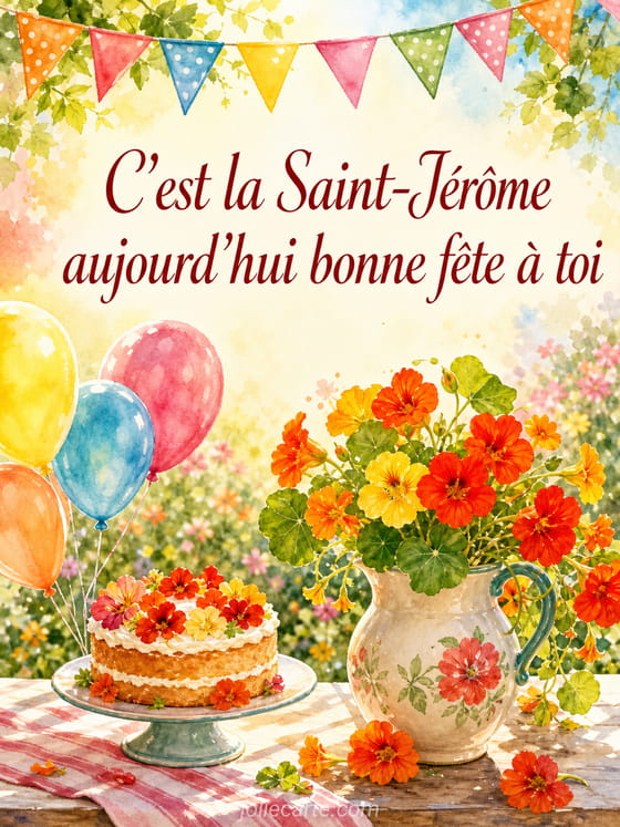 Carte bonne fĂȘte JĂ©rĂŽme