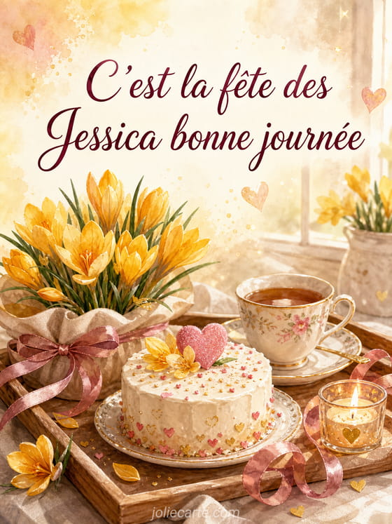 Carte bonne fĂȘte Jessica