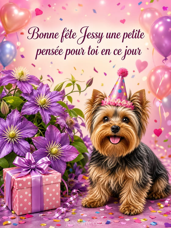 Carte bonne fĂȘte Jessy