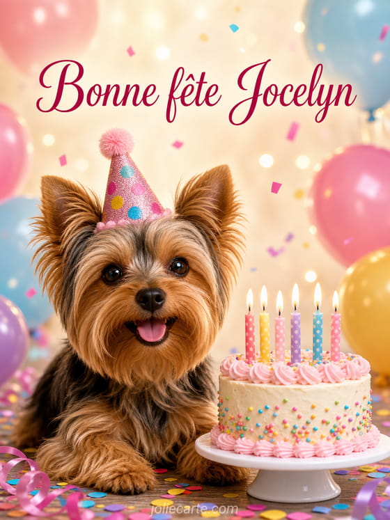 Carte bonne fête Jocelyn