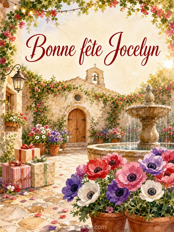 Carte bonne fête Jocelyn