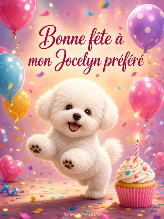 Carte bonne fête Jocelyn