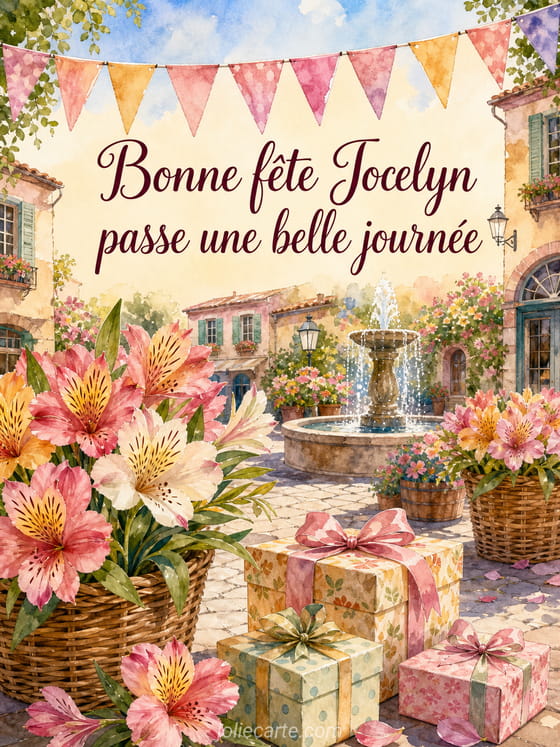 Carte bonne fête Jocelyn