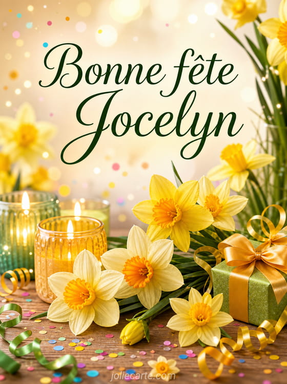 Carte bonne fête Jocelyn