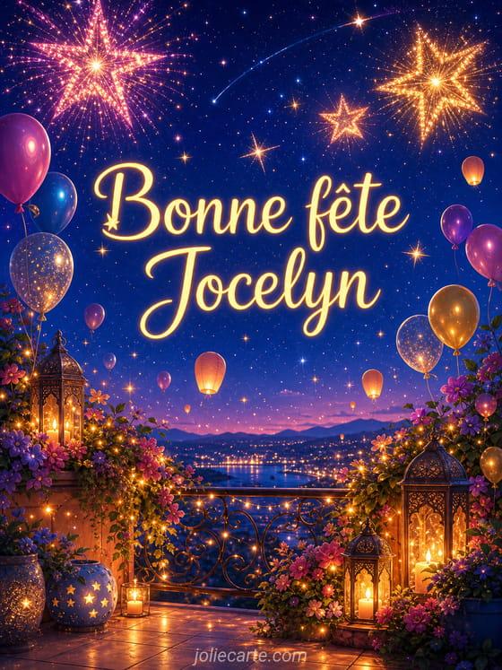 Carte bonne fête Jocelyn