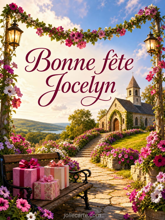 Carte bonne fête Jocelyn