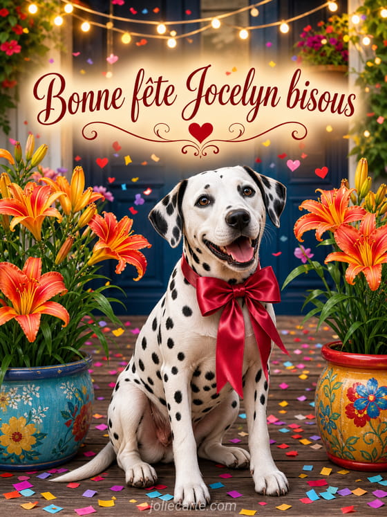 Carte bonne fête Jocelyn